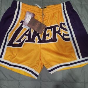Mitchell & Ness Women’s NBA Los Angeles Lakers Big Face 3.0 Basketball Shorts L